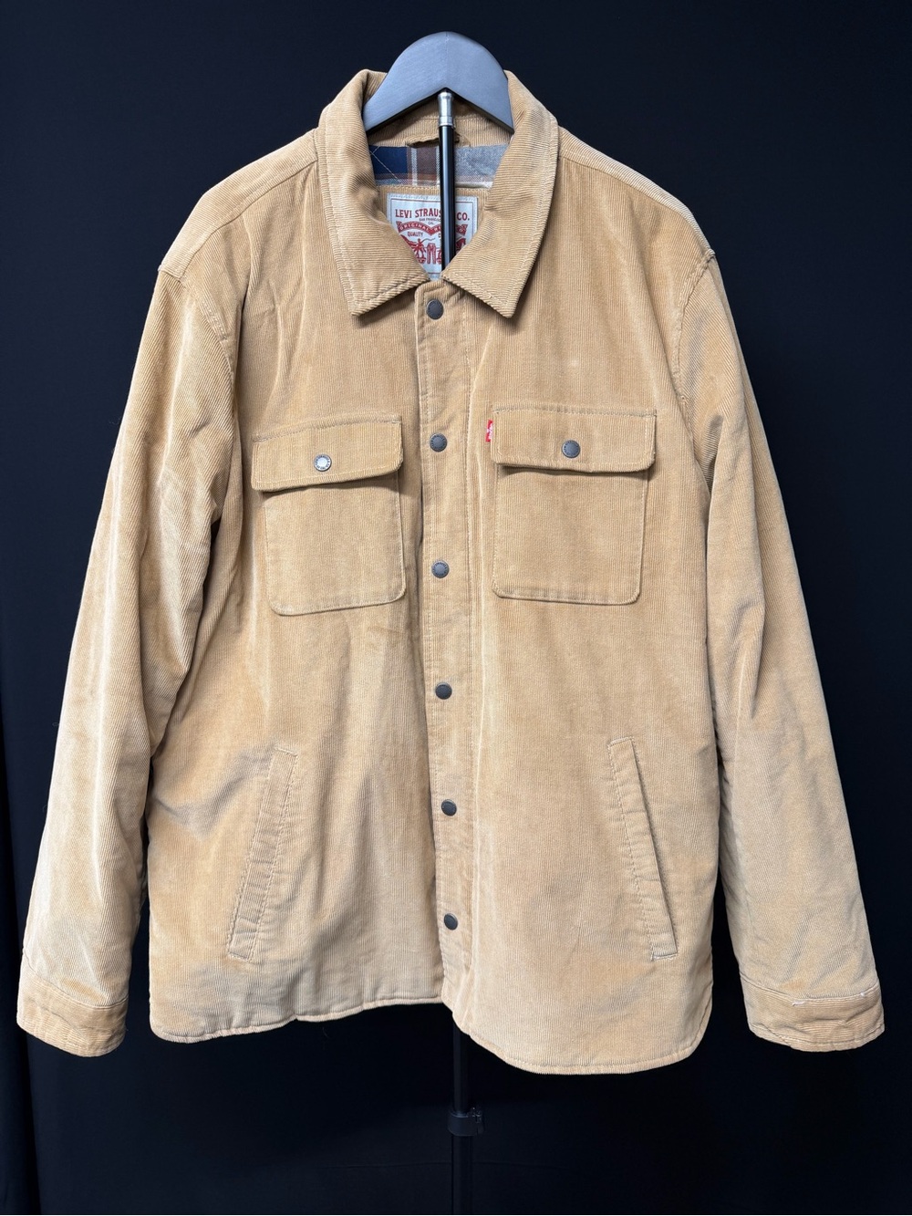 Levi's Tan Sherpa Lined Corduroy Military-Style Field Jacket - XL